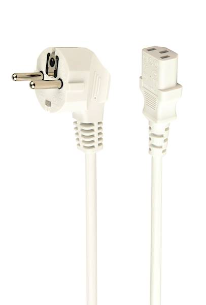 KABEL ZASILAJĄCY PC 1,8M GEMBIRD BIAŁY cert.VDE