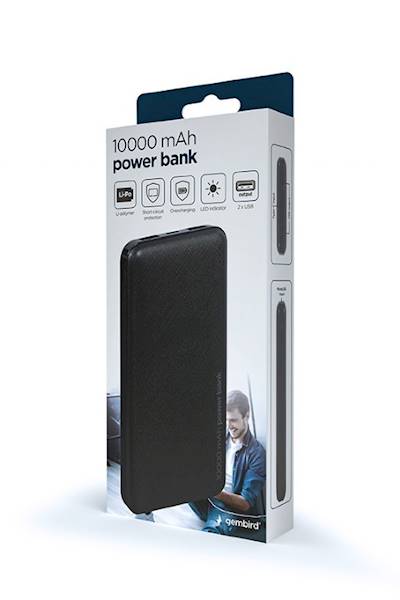 POWERBANK GEMBIRD 10000mAh CZARNY