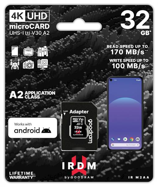 KARTA MICROSD 32GB GOODRAM IRDM + ADAPTER