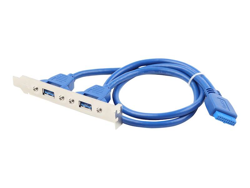 GNIAZDO WEW 2xUSB 3.0 NA ŚLEDZIU GEMBIRD
