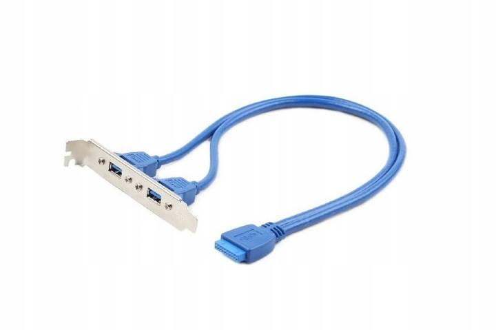 GNIAZDO WEW 2xUSB 3.0 NA ŚLEDZIU GEMBIRD
