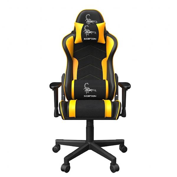 FOTEL GAMINGOWY GEMBIRD SCORPION CZARNO-ŻÓŁTY
