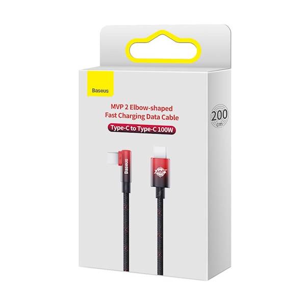 KABEL USB-C - USB-C KĄTOWY BASEUS MVP 2 ELBOW 2M 100W