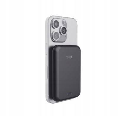 POWERBANK INDUKCYJNY TRUST MAGNETIC 5000mAh CZARNY