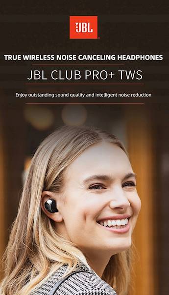 SŁUCHAWKI JBL CLUB PRO+ TWS CZARNE