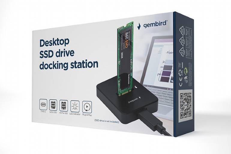 STACJA DOKUJĄCA DYSKÓW M.2 SATA I NVME USB-C GEMBIRD