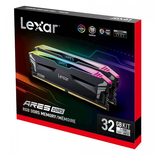 RAM DDR5 LEXAR ARES RGB GAMING 32GB/6400 (2x16GB) CL32
