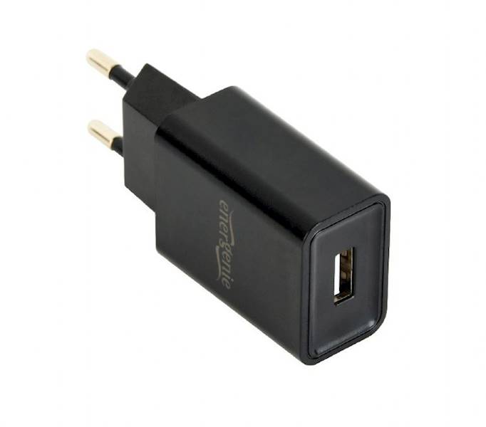 ŁADOWARKA SIECIOWA 1xUSB 2A GEMBIRD CZARNA