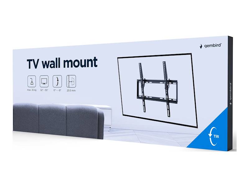 UCHWYT TV ŚCIENNY GEMBIRD 32" - 55" DO 35KG