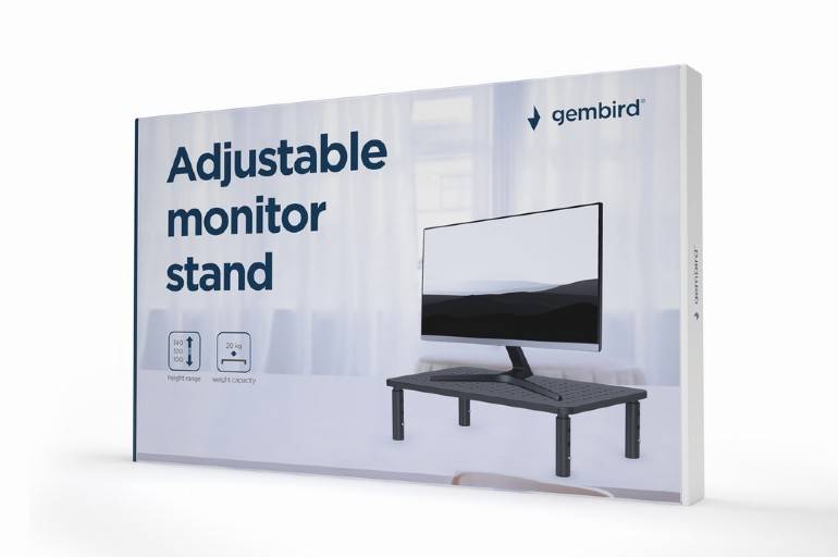 PÓŁKA PODSTAWA STOJAK POD MONITOR LAPTOP REGULOWANY PROSTOKĄT GEMBIRD