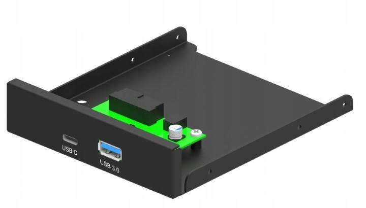 PANEL PRZEDNI PC WEWNĘTRZNY USB + USB-C CZARNY