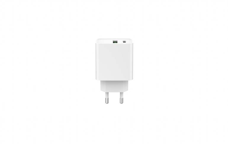 ŁADOWARKA SIECIOWA GEMBIRD 20W 1xUSB 1xUSB-C BIAŁA