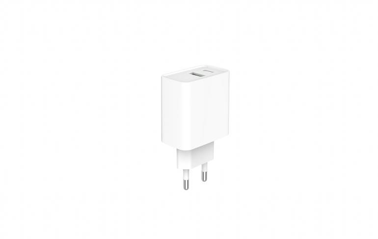 ŁADOWARKA SIECIOWA GEMBIRD 20W 1xUSB 1xUSB-C BIAŁA