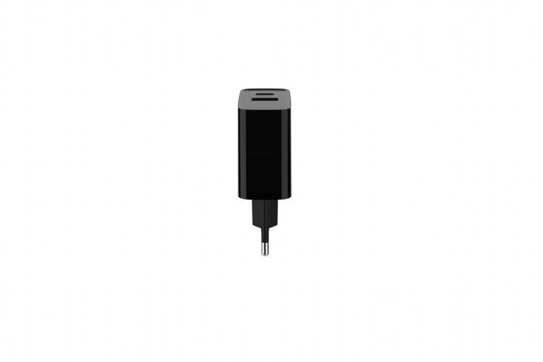 ŁADOWARKA SIECIOWA GEMBIRD 20W 1xUSB 1xUSB-C CZARNA