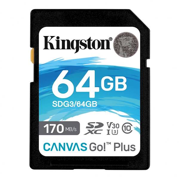 Karta pamięci SD KINGSTON 64GB SDXC Canvas Go Plus 170R