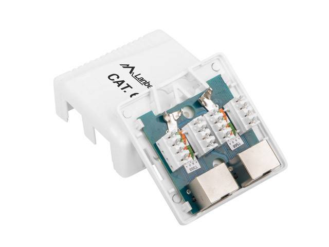 GNIAZDO NATYNKOWE KAT.6 2X RJ45 LANBERG