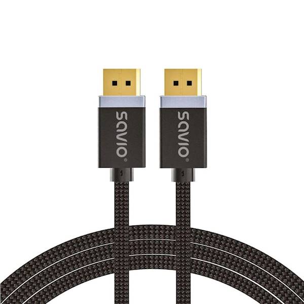 KABEL DISPLAYPORT - DISPLAYPORT v1.4 2M SAVIO CL-166