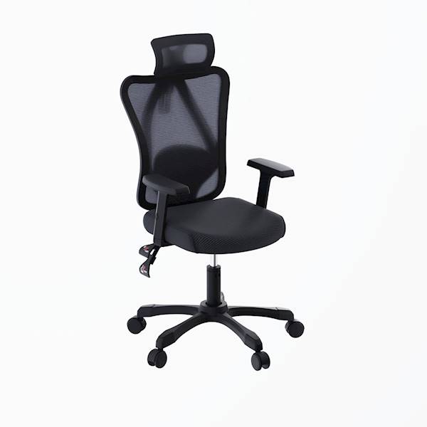 FOTEL BIUROWY ERGONOMICZNY GEMBIRD ONYX CZARNY