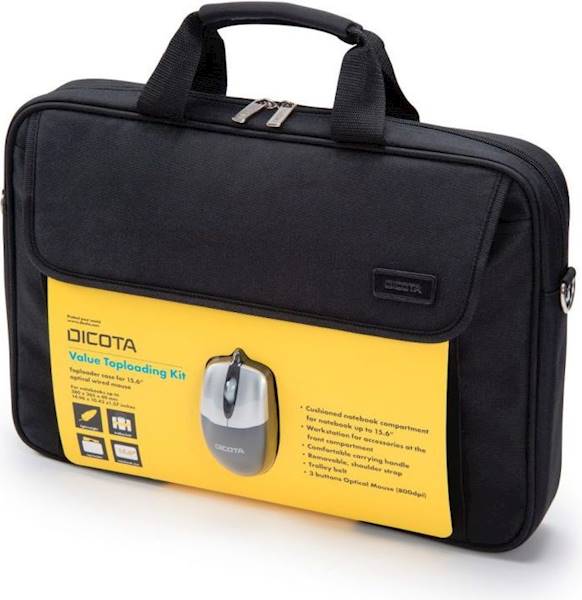 ZESTAW TORBA DO LAPTOPA + MYSZ DICOTA VALUE TOPLOADING