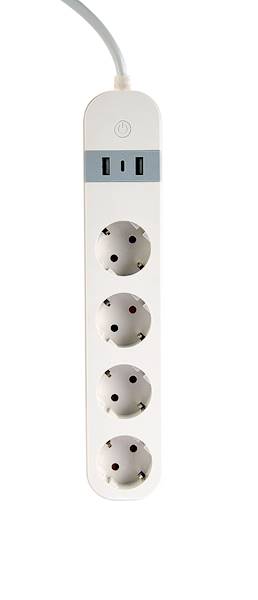 LISTWA ZASILAJĄCA 4x230V 2xUSB 1xUSB-C BIAŁA SCHUKO GEMBIRD