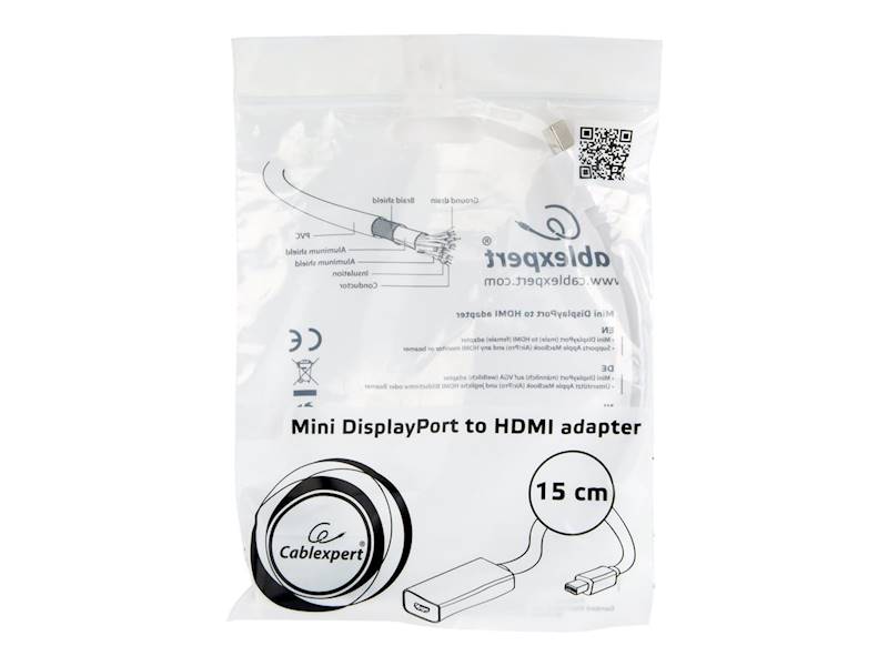 ADAPTER MINI DISPLAYPORT (M) - HDMI (F) GEMBIRD BIAŁY