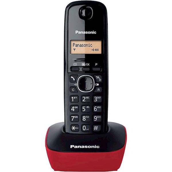 TELEFON PANASONIC DECT KX-TG1611 CZARNO-CZERWONY
