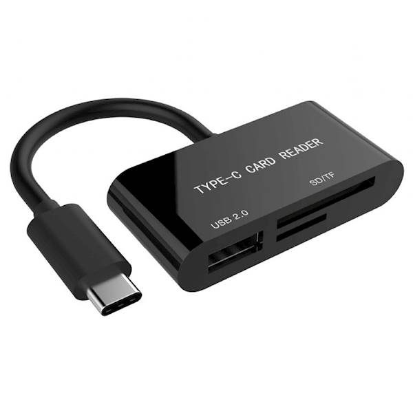 CZYTNIK KART NA USB-C GEMBIRD UHB-CR3-02