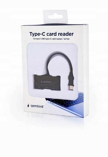 CZYTNIK KART NA USB-C GEMBIRD UHB-CR3-02