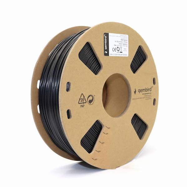 FILAMENT DRUKARKI 3D ASA 1.75mm 1KG CZARNY GEMBIRD