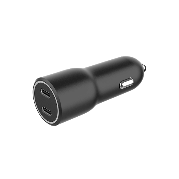 ŁADOWARKA SAMOCHODOWA 2xUSB-C PD 40W GEMBIRD CZARNA