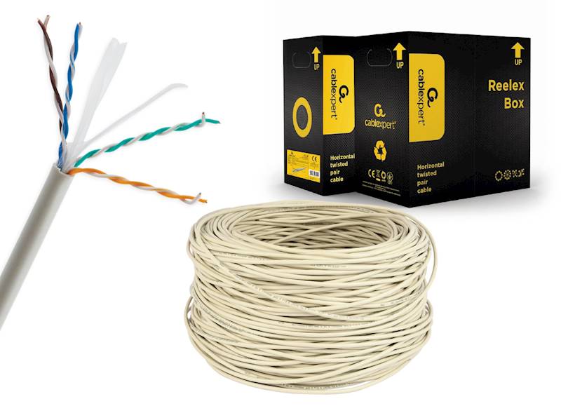 KABEL SIECIOWY LAN UTP KAT.6 GEMBIRD DRUT ALUMINIUM 305M BOX