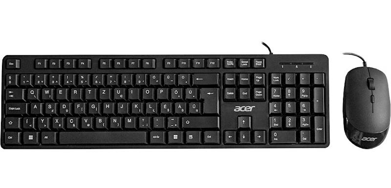 ZESTAW KL+M ACER PRZEWODOWY CZARNY US