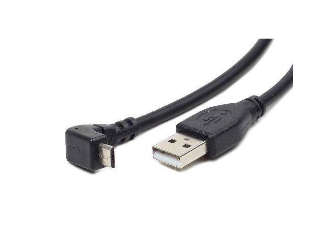 KABEL USB - MICROUSB 1,8M KĄTOWY GEMBIRD CZARNY