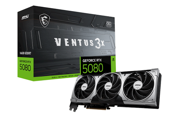 KARTA GRAFICZNA NVIDIA MSI RTX 5080 VENTUS 3X OC 16GB