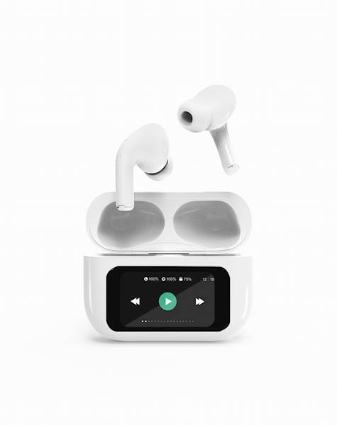 SŁUCHAWKI BLUETOOTH TWS Z LCD I ANC GEMBIRD BIAŁE