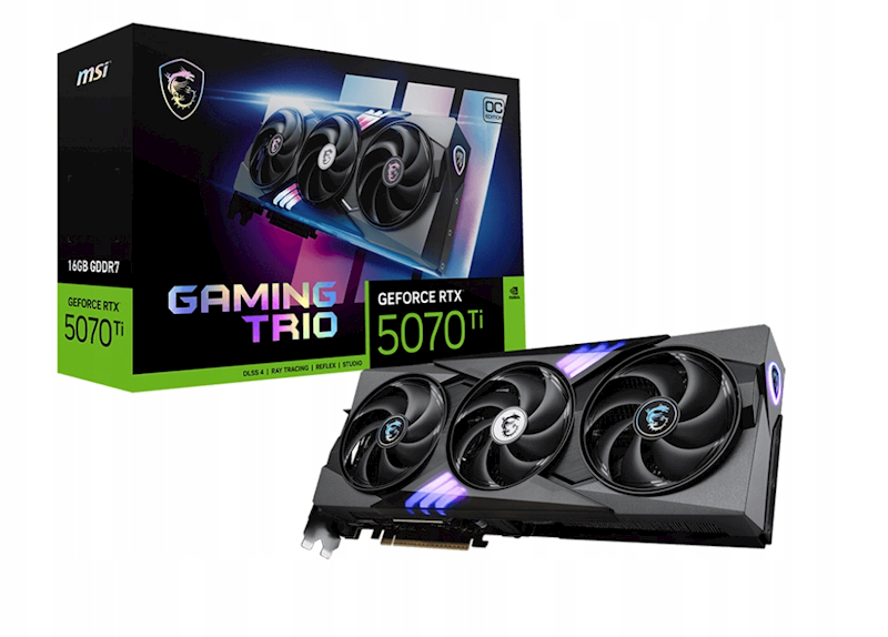 KARTA GRAFICZNA NVIDIA MSI RTX 5070 TI GAMING TRIO OC PLUS 16GB
