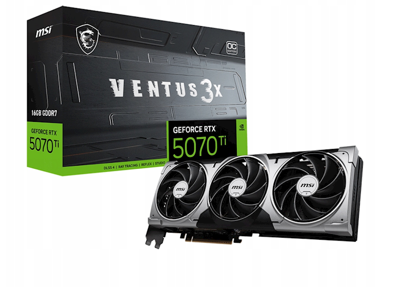 KARTA GRAFICZNA NVIDIA MSI RTX 5070 TI VENTUS 3X OC 16GB