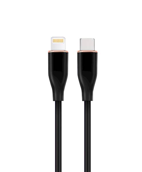 KABEL USB-C - LIGHTNING 1,5M SILIKON CZARNY GEMBIRD
