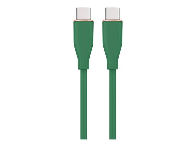 KABEL USB-C - USB-C 1,5M PD SILIKON ZIELONY GEMBIRD