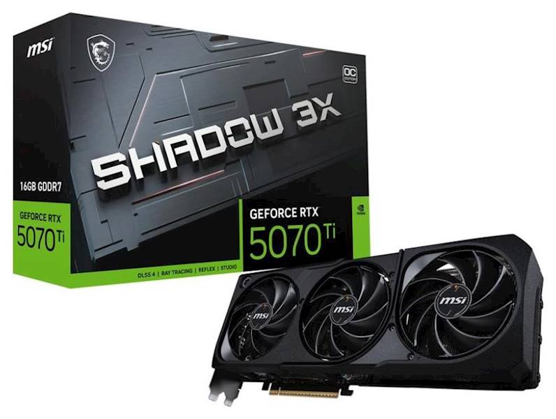KARTA GRAFICZNA NVIDIA MSI RTX 5070 Ti SHADOW 3X OC 16GB
