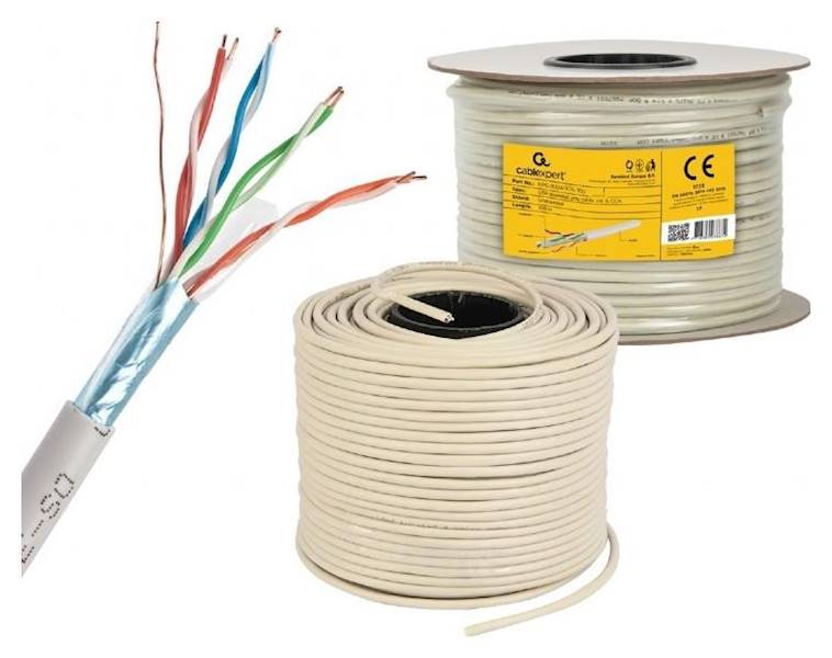 KABEL SIECIOWY LAN FTP KAT.5E GEMBIRD 100M SZARY