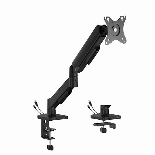 RAMIĘ UCHWYT NA MONITOR 17" - 32" DO 9KG Z PORTAMI USB/USB-C GEMBIRD
