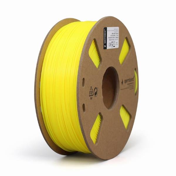 FILAMENT DRUKARKI 3D ABS 1.75mm ŻÓŁTY GEMBIRD SZPULA 1KG