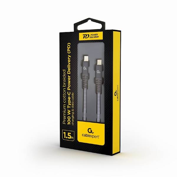 KABEL USB-C - USB-C 100W PD 1,5M GEMBIRD