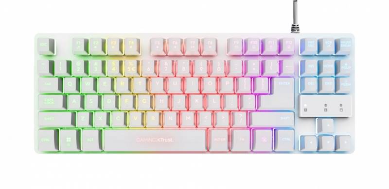 KLAWIATURA TKL TRUST GXT 833W THADO BIAŁA