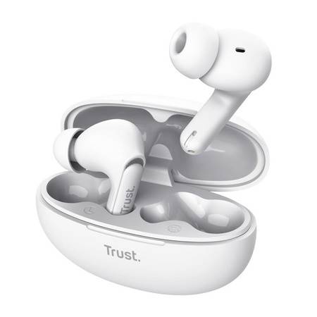 SŁUCHAWKI BT TRUST YAVI EARBUDS ENC BIAŁE