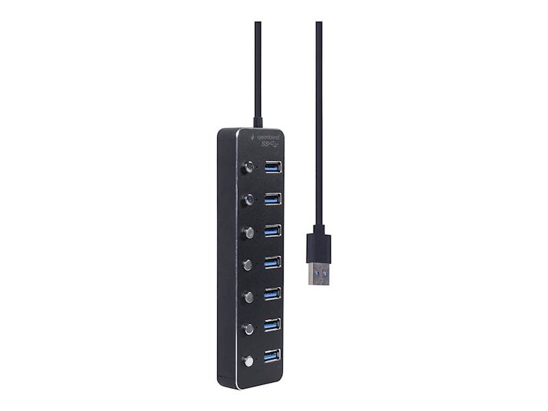 HUB USB 3.0 7-PORT Z WYŁĄCZNIKAMI GEMBIRD