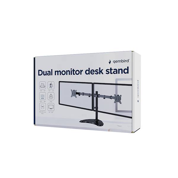 STOJAK NA 2 MONITORY BIURKOWY REGULOWANY 13" - 32" DO 8KG