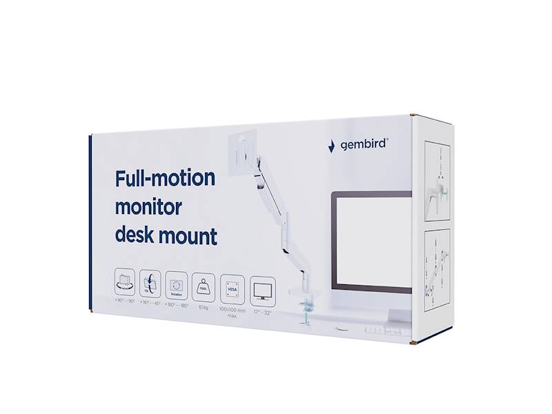 UCHWYT RAMIĘ MONITOR 17" - 32" DO 10KG BIAŁY GEMBIRD