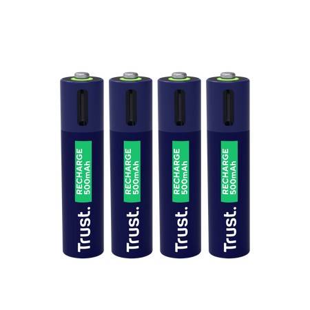 AKUMULATORY AAA TRUST 500mAh USB-C 4SZT.